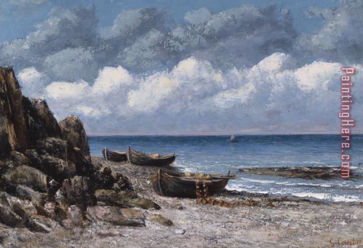 Gustave Courbet Boats At St Aubain